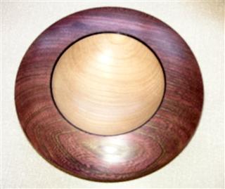 Coloured edge bowl by Paul Hunt